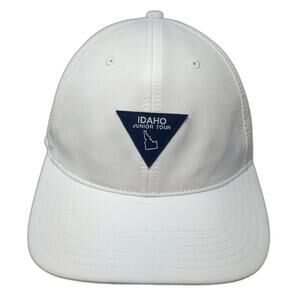 Idaho Junior Tour Strapback Baseball Cap White OS Adjustable Ahead Performance